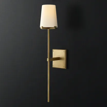 Modern Gold Bathroom Vanity Light with Clear Glass Shade