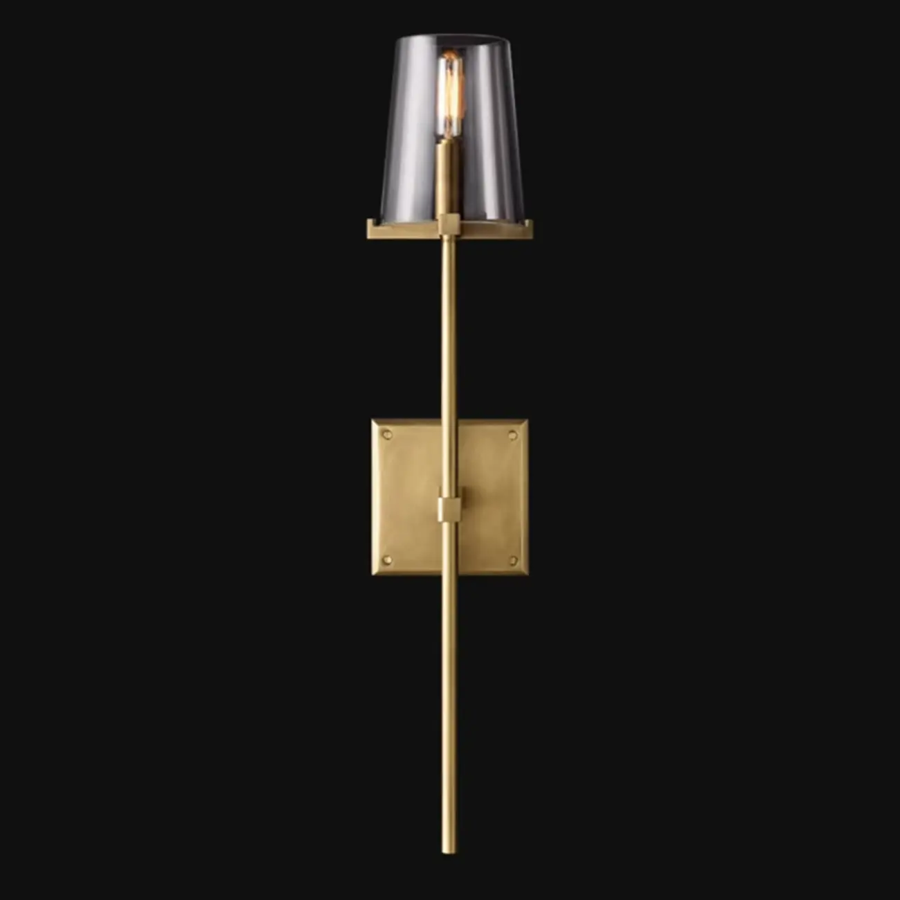 Modern Gold Bathroom Vanity Light with Clear Glass Shade | homeyfad