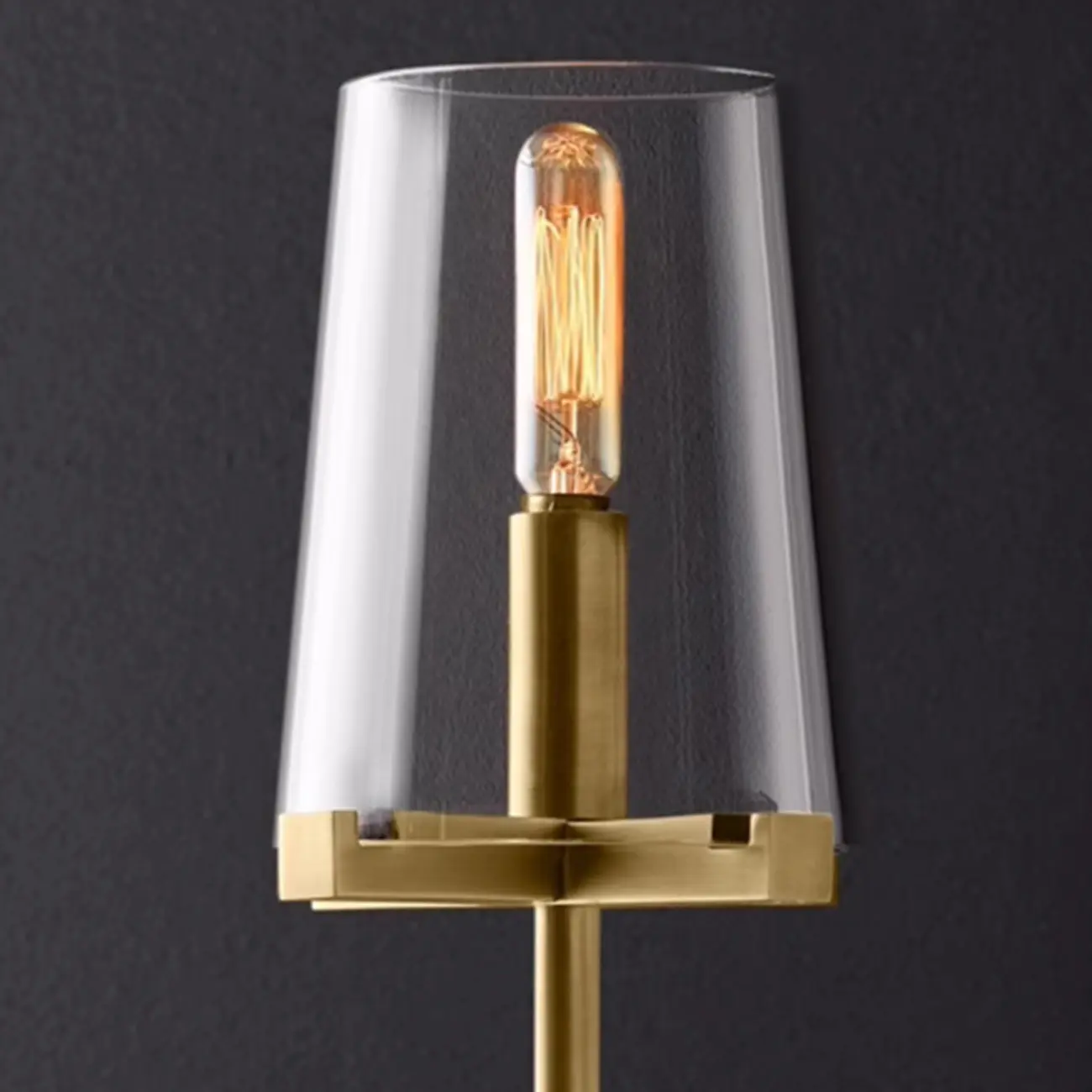Modern Gold Bathroom Vanity Light with Clear Glass Shade | homeyfad