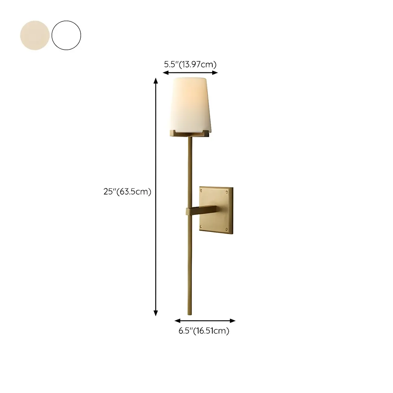Modern Gold Bathroom Vanity Light with Clear Glass Shade