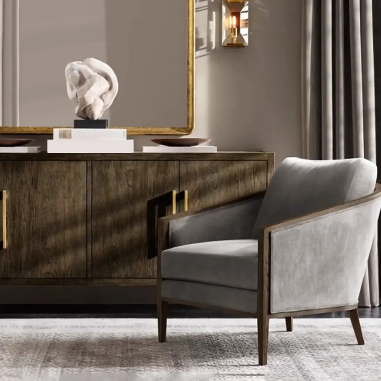 Modern Gold Rectangular Crystal Vanity Light for Bathroom Image - 3