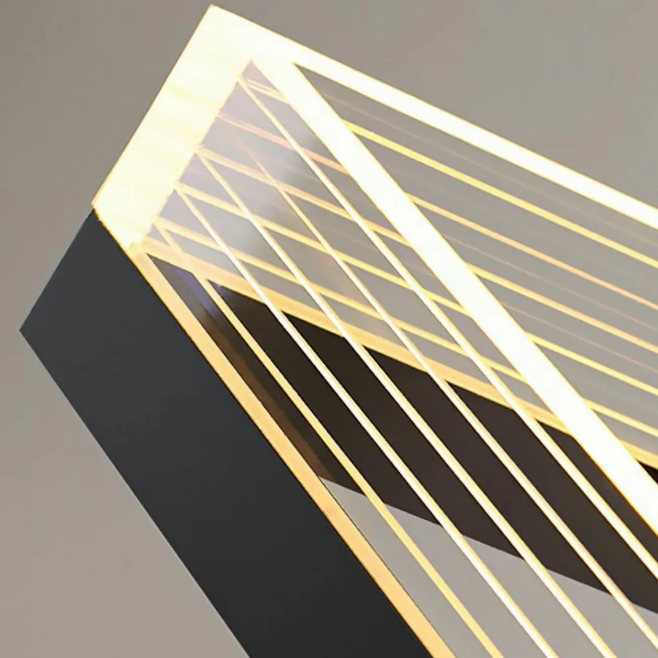 Modern Black Rectangular LED Island Pendant Light Image - 7 | homeyfad