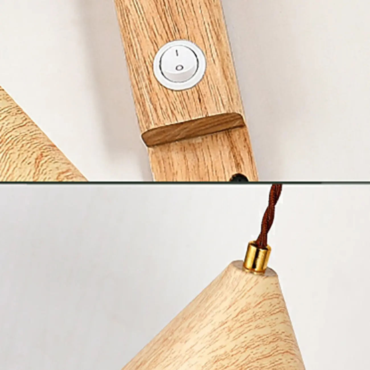 Wooden Cone Shade Swing Arm Wall Light Image - 7 | homeyfad