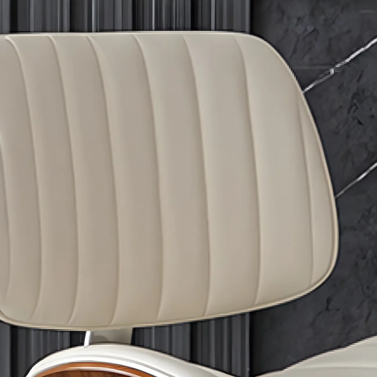 Adjustable Armless Bucket Swivel Leather Bar Stool Image - 11