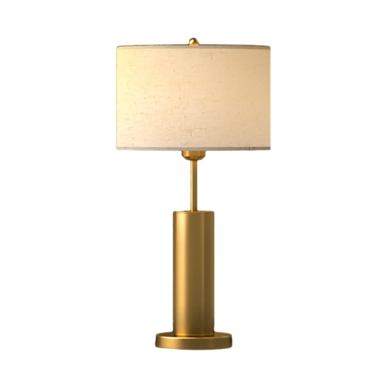 Plug-In Gold Metal Fabric Barrel-Shaped Table Lamp Image - 7 | homeyfad