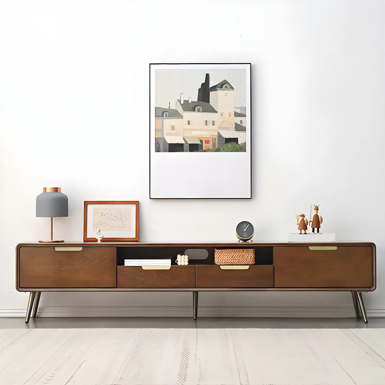 Stylish Wooden Mueble Para TV Stand with Drawers for Home Image - 1 | homeyfad