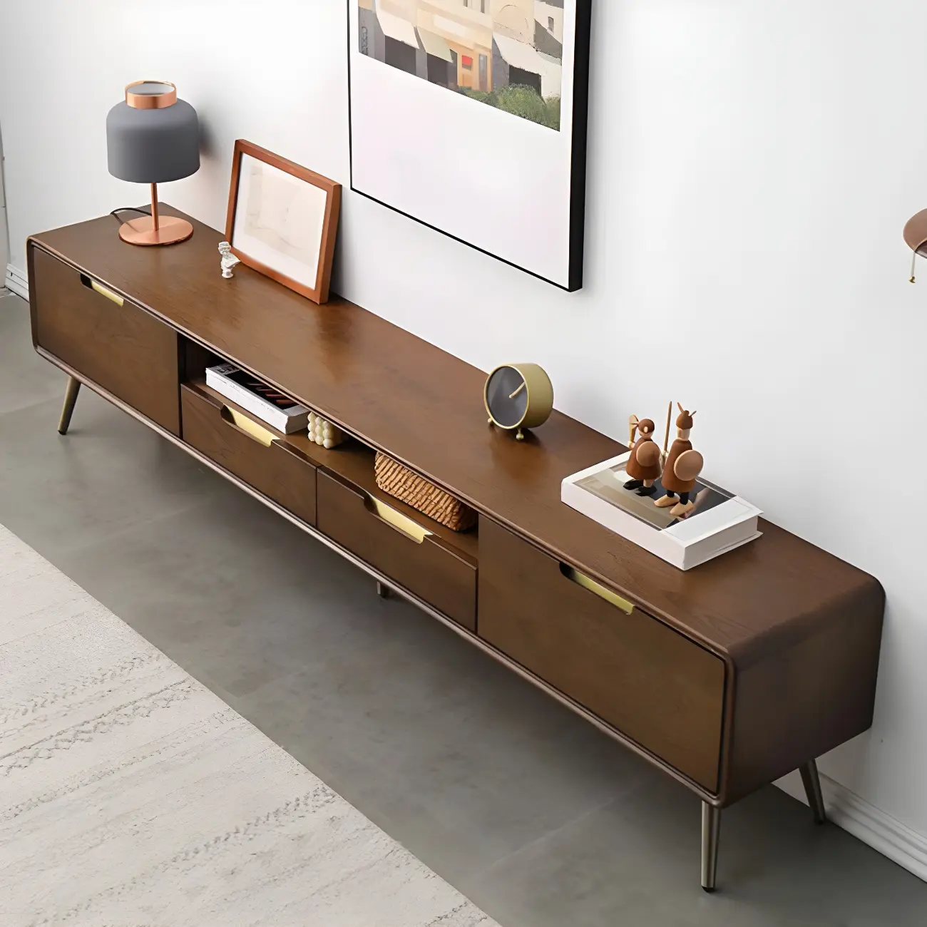 Stylish Wooden Mueble Para TV Stand with Drawers for Home Image - 3 | homeyfad