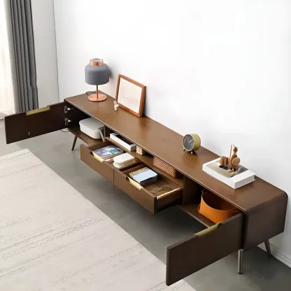 Stylish Wooden Mueble Para TV Stand with Drawers for Home Image - 4