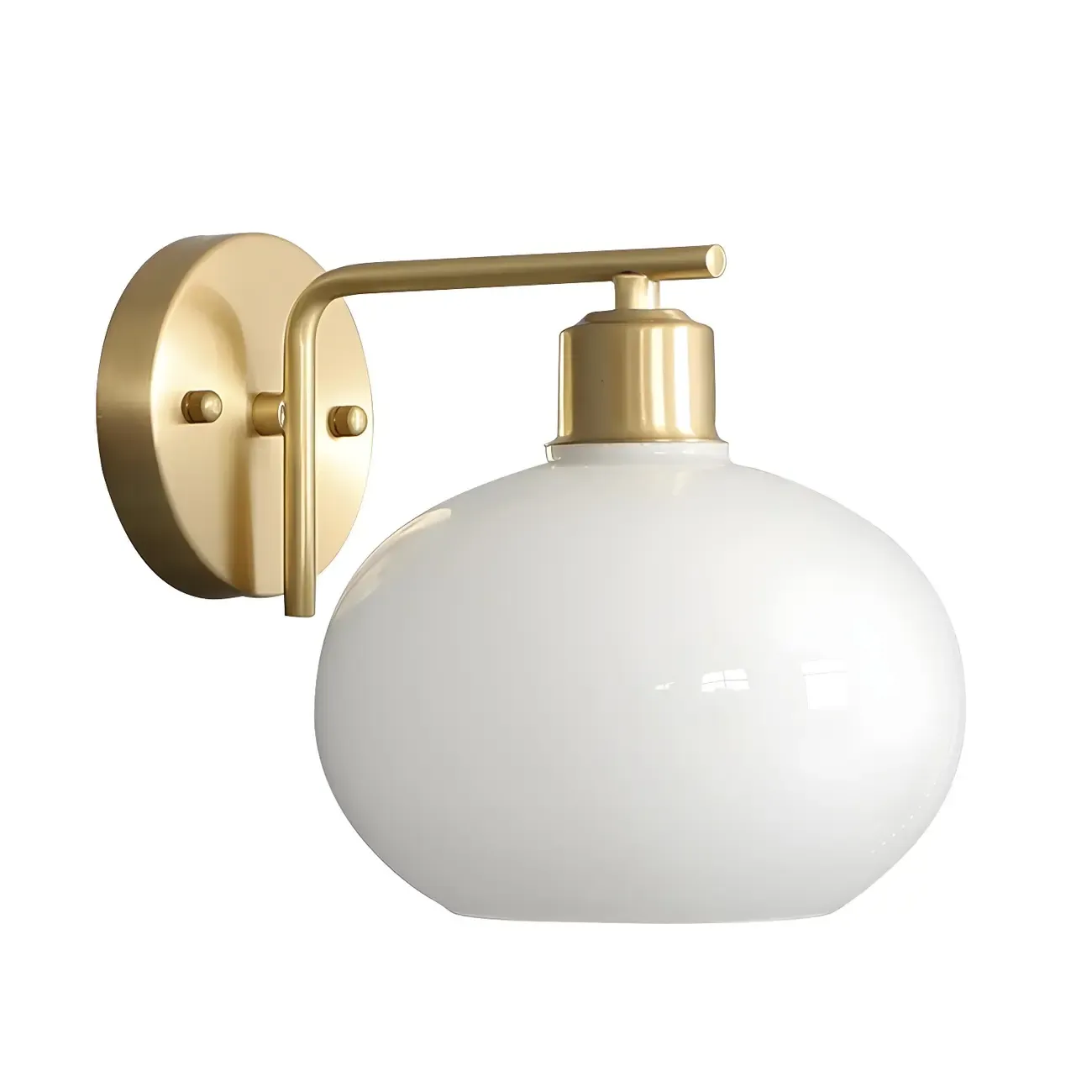 Glam Brass Globe Vanity Light with LED for Bedroom Image - 5