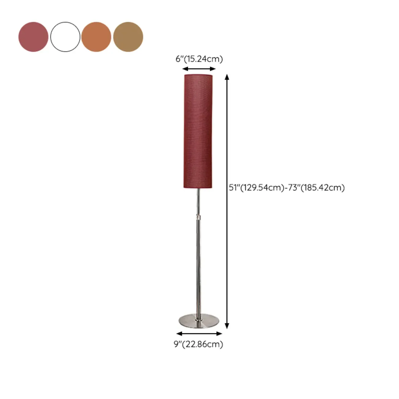 Modern Geometric Floor Lamp with Adjustable Height #size