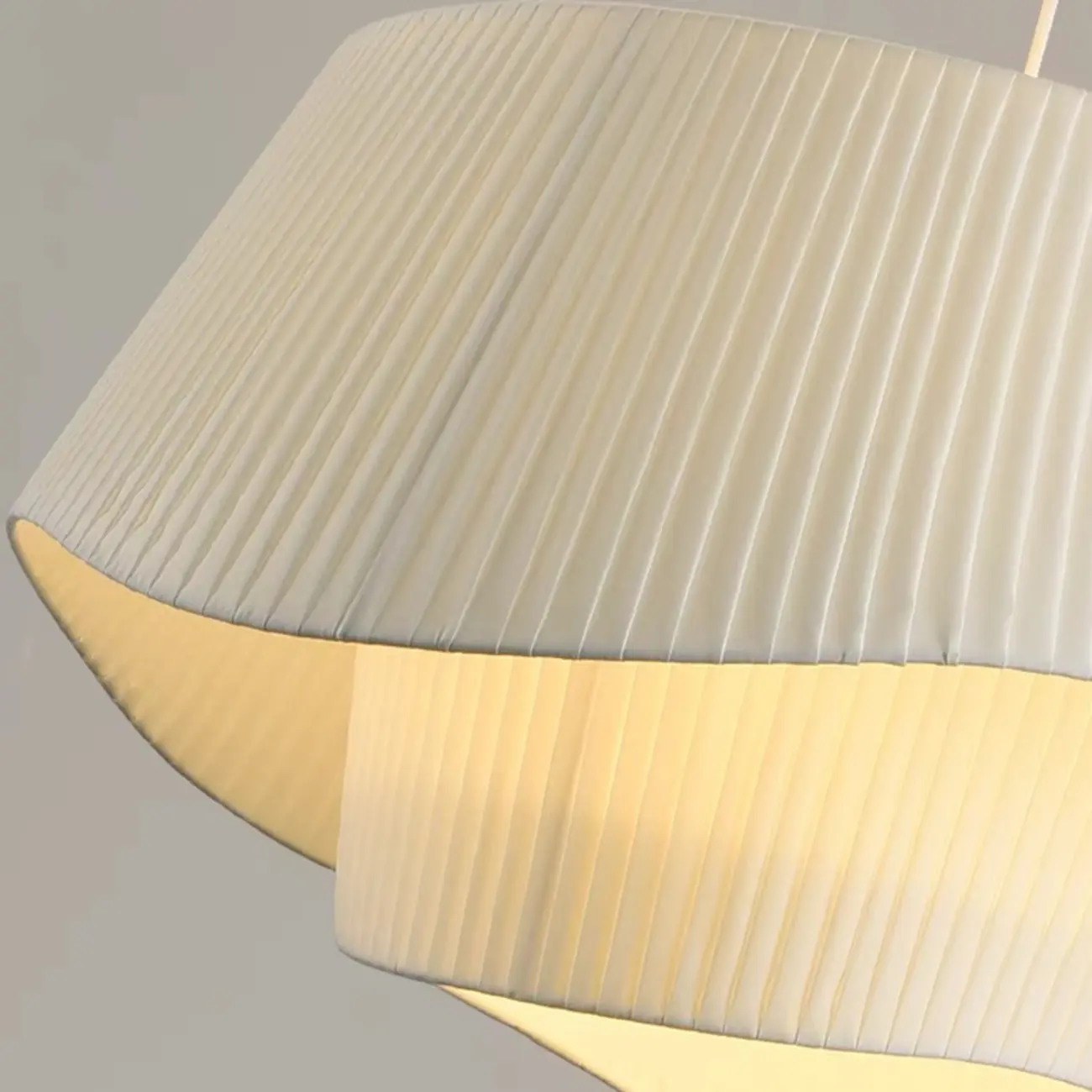 White Fabric Wave Pendant Modern Ceiling Lamp Image - 13 | homeyfad