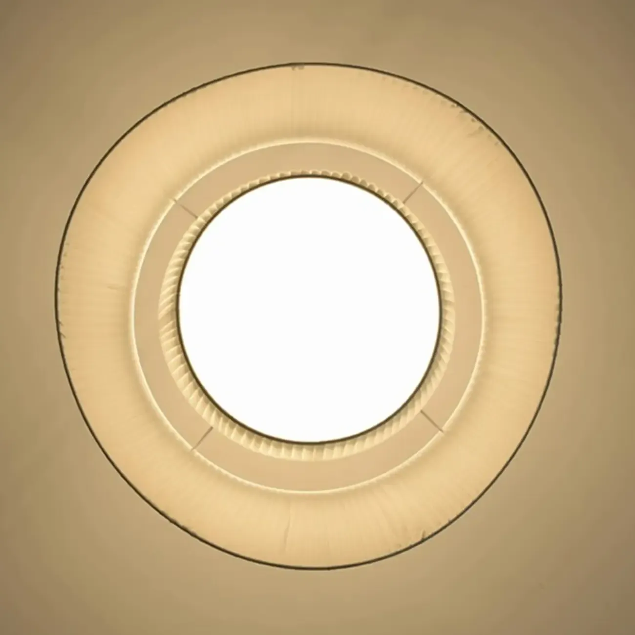 White Fabric Wave Pendant Modern Ceiling Lamp Image - 14