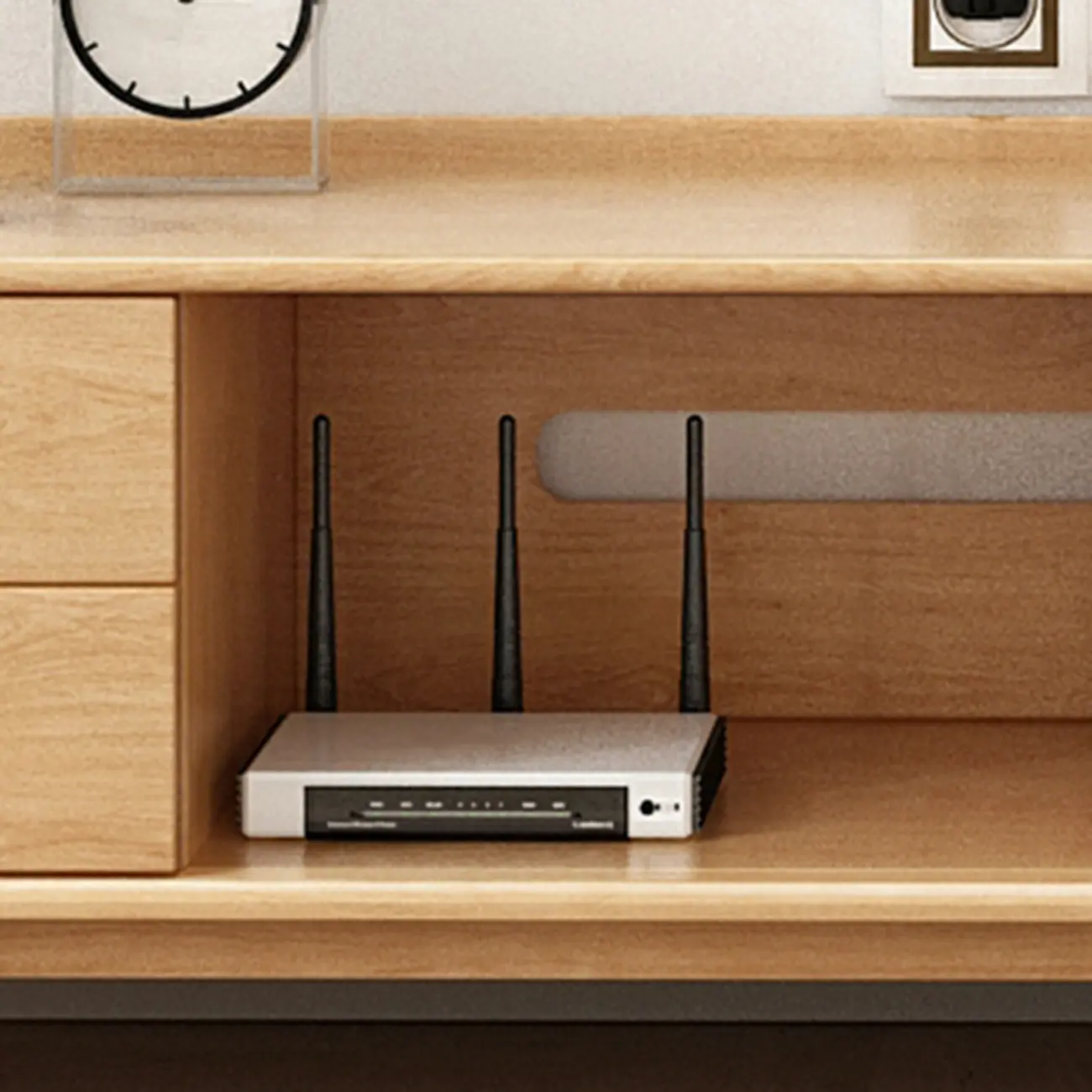 Classic Wooden TV Stand with 4-Drawers and Cabinet Image - 6 | homeyfad