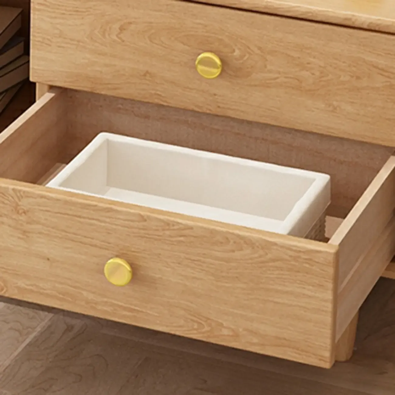 Classic Wooden TV Stand with 4-Drawers and Cabinet Image - 13