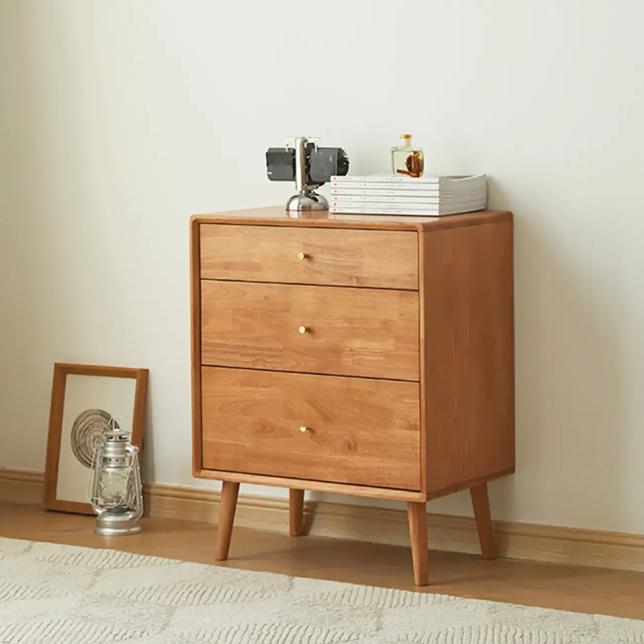 Natural Finish Wooden Vertical Narrow Lingerie Chest Image - 6