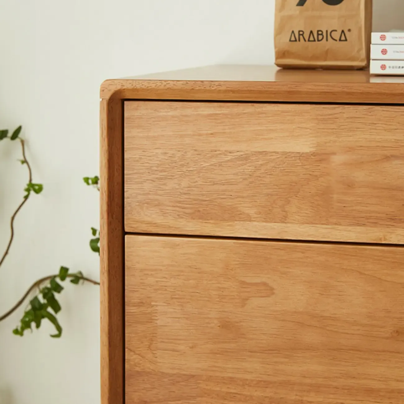 Natural Finish Wooden Vertical Narrow Lingerie Chest Image - 12