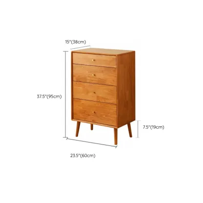 Natural Finish Wooden Vertical Narrow Lingerie Chest Image - 16