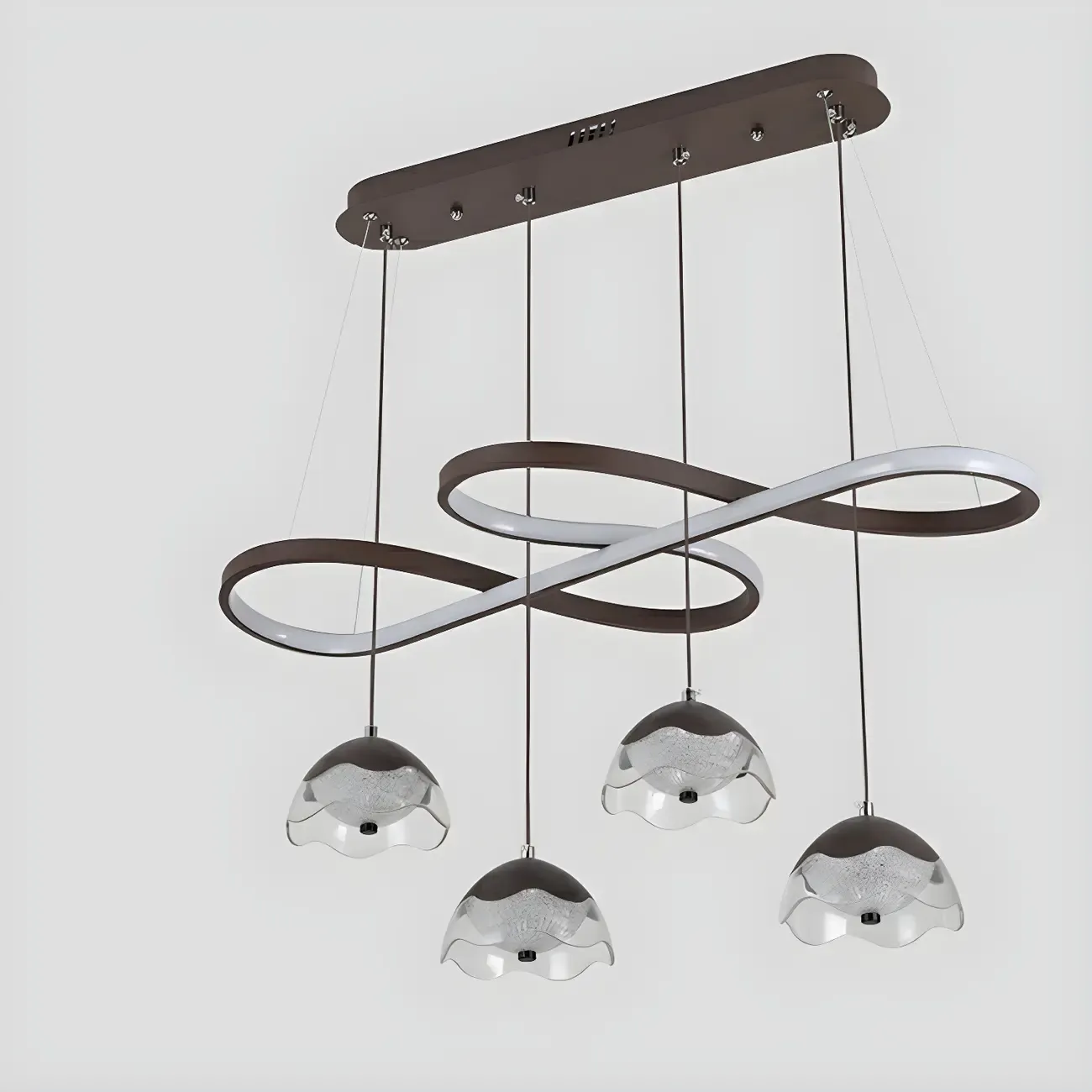 Adjustable Black 5/6-Light Geometric Pendant Light Image - 6