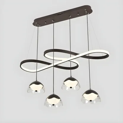 Adjustable Black 5/6-Light Geometric Pendant Light Image - 7