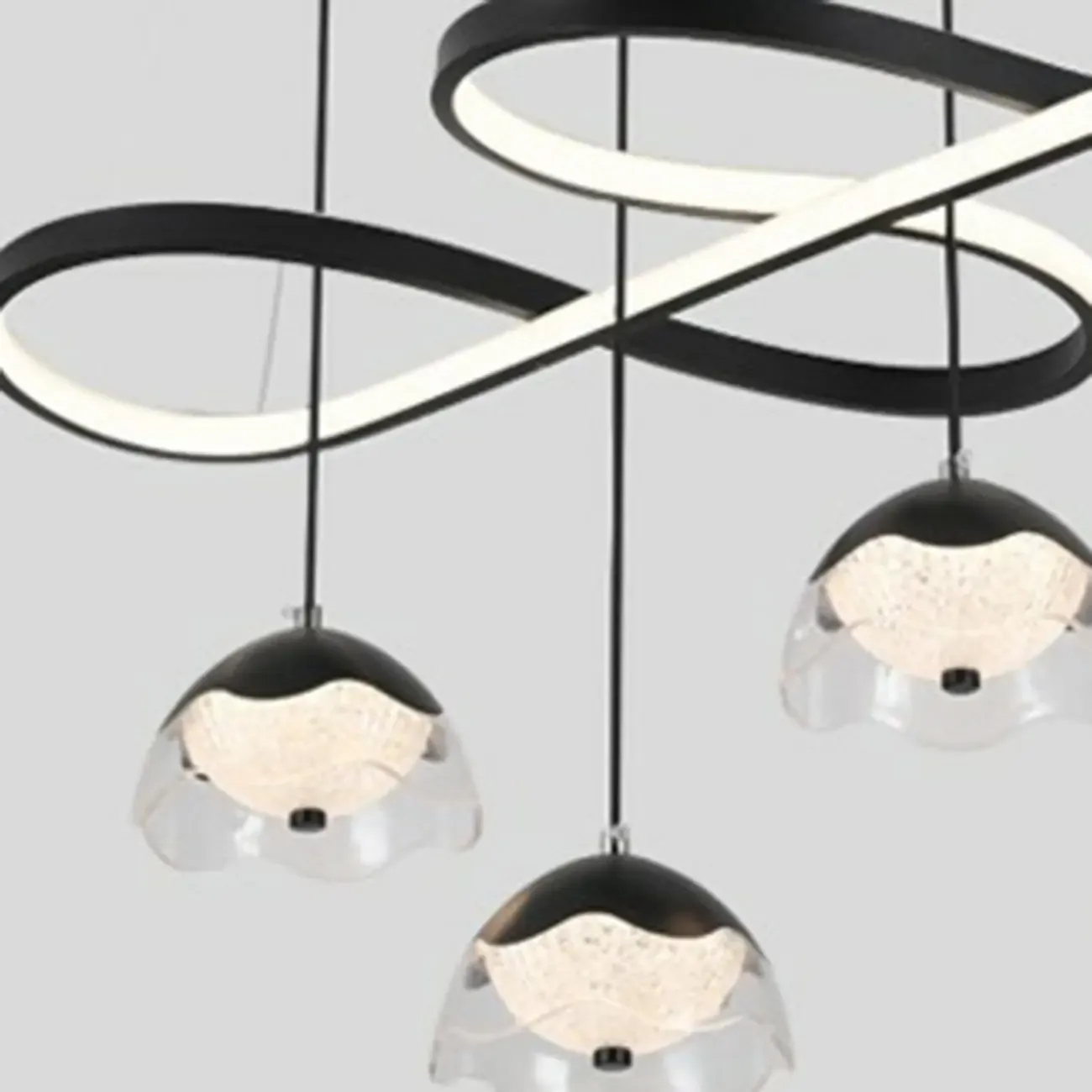 Adjustable Black 5/6-Light Geometric Pendant Light Image - 9