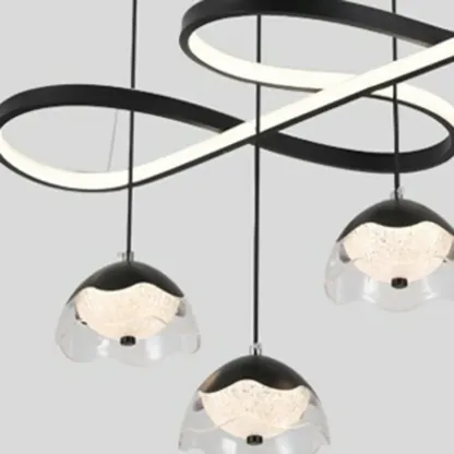 Adjustable Black 5/6-Light Geometric Pendant Light Image - 9