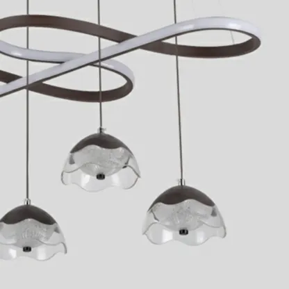 Adjustable Black 5/6-Light Geometric Pendant Light Image - 11