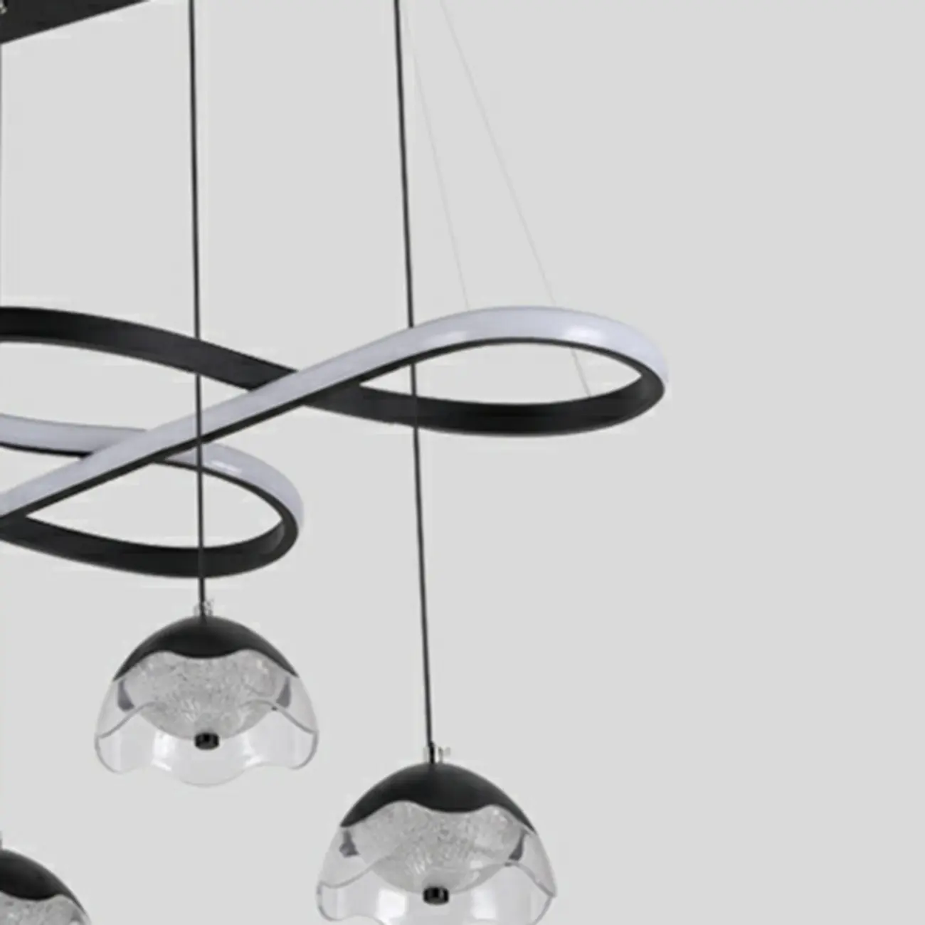 Adjustable Black 5/6-Light Geometric Pendant Light Image - 13 | homeyfad