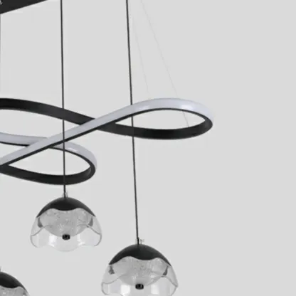 Adjustable Black 5/6-Light Geometric Pendant Light Image - 13