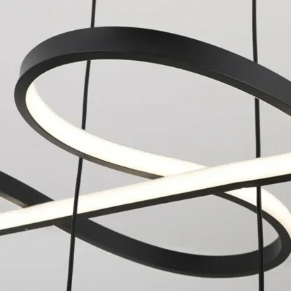 Adjustable Black 5/6-Light Geometric Pendant Light Image - 15