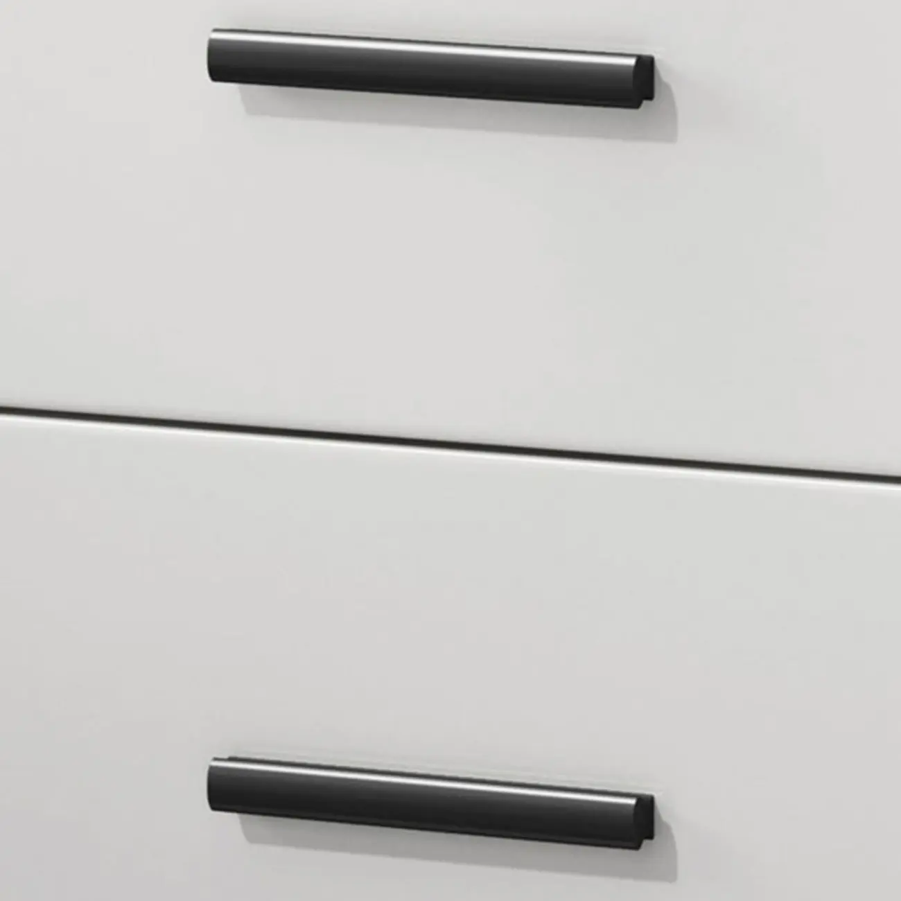 Modern White Stone Top Oak 2-Drawer Nightstand Image - 8 | homeyfad