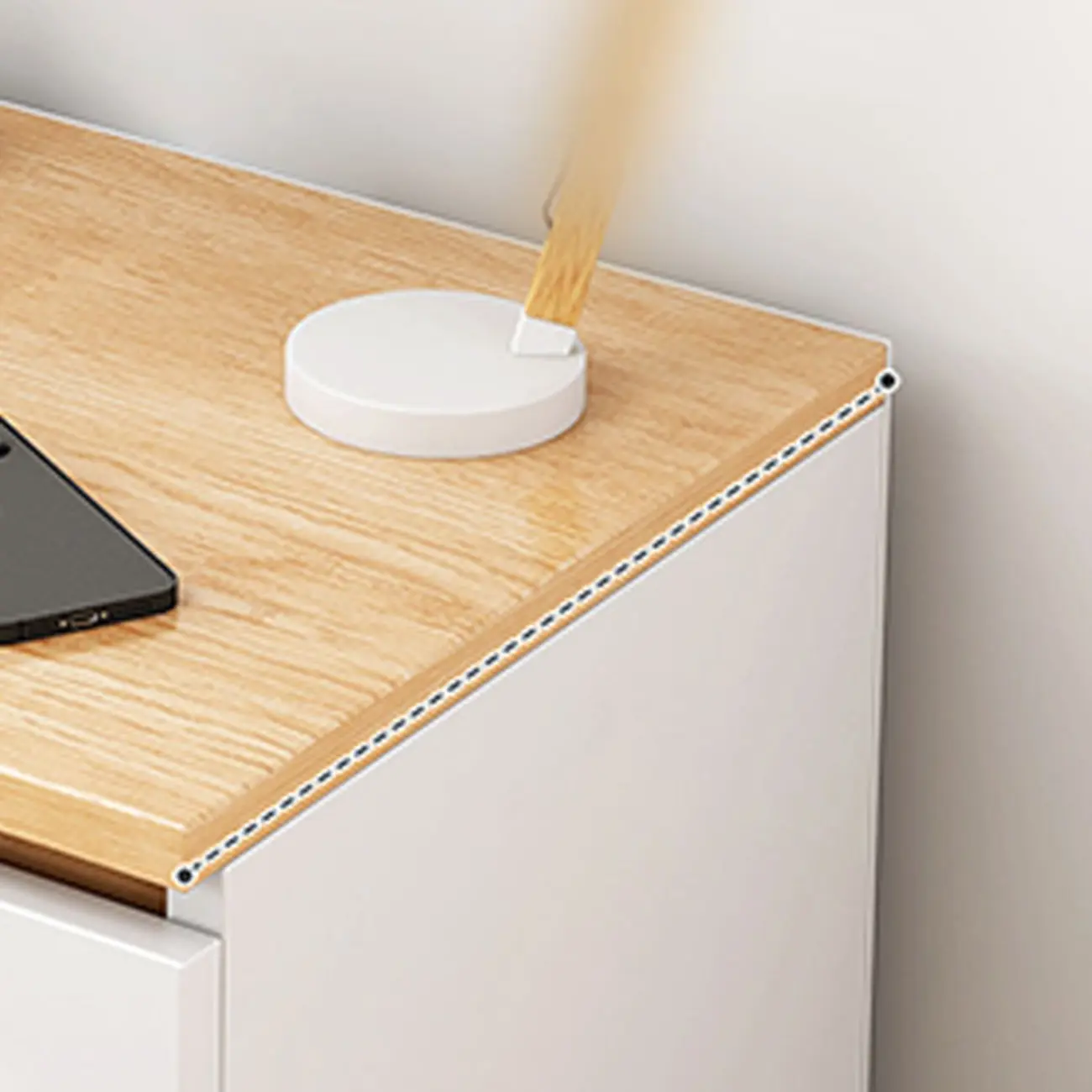 Modern Wood White Bedside Nightstand Drawer Storage Image - 16 | homeyfad