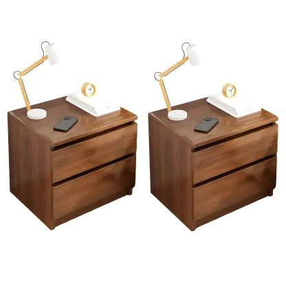 Modern Wood White Bedside Nightstand Drawer Storage Image - 21