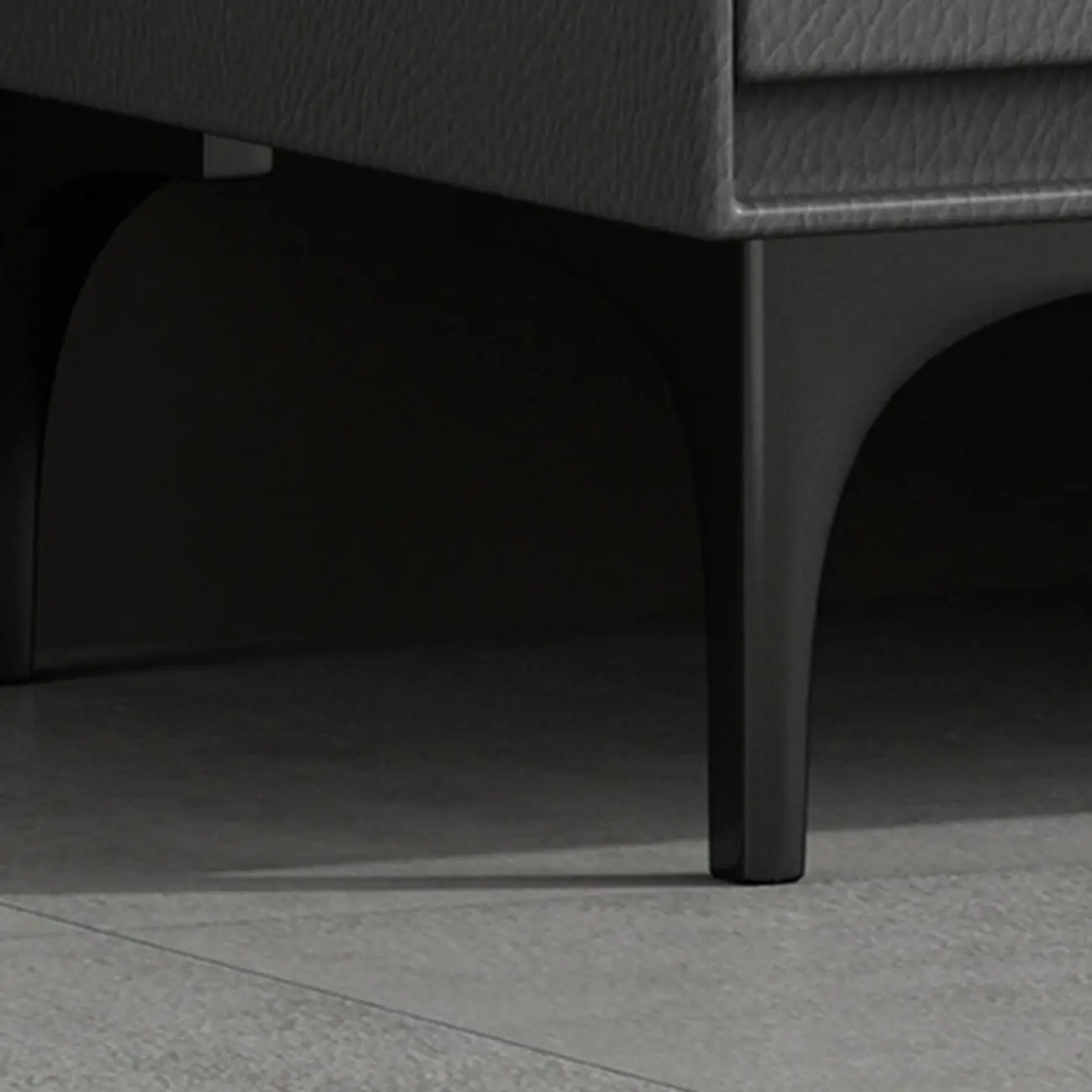 Modern Stone Top Faux Leather 2-Drawer Nightstand Image - 13 | homeyfad