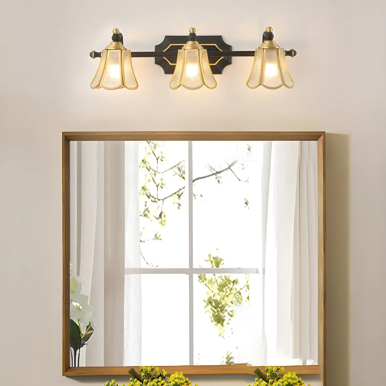 Modern Flower Crystal Vanity Light for Bathroom | homeyfad