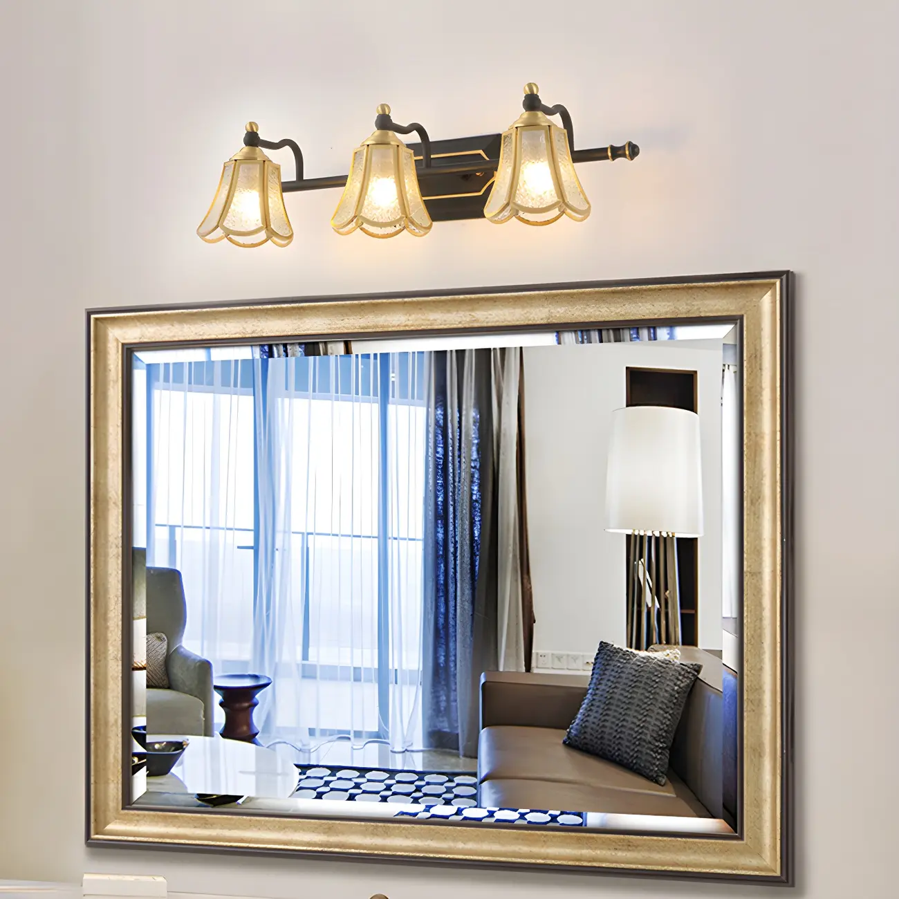 Modern Flower Crystal Vanity Light for Bathroom | homeyfad