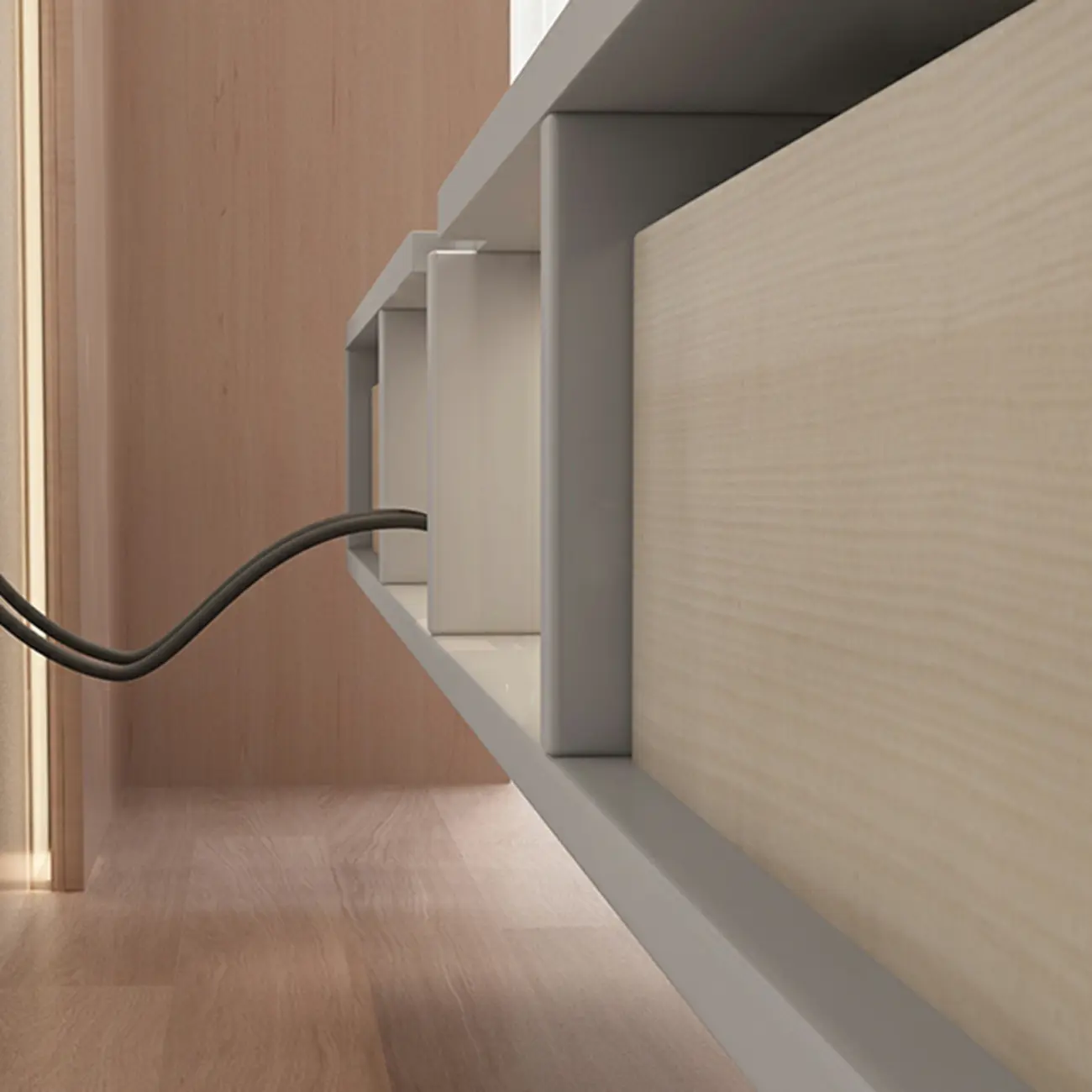 Traditional Wooden Mueble Flotante Para TV Stand with Drawers Image - 8 | homeyfad