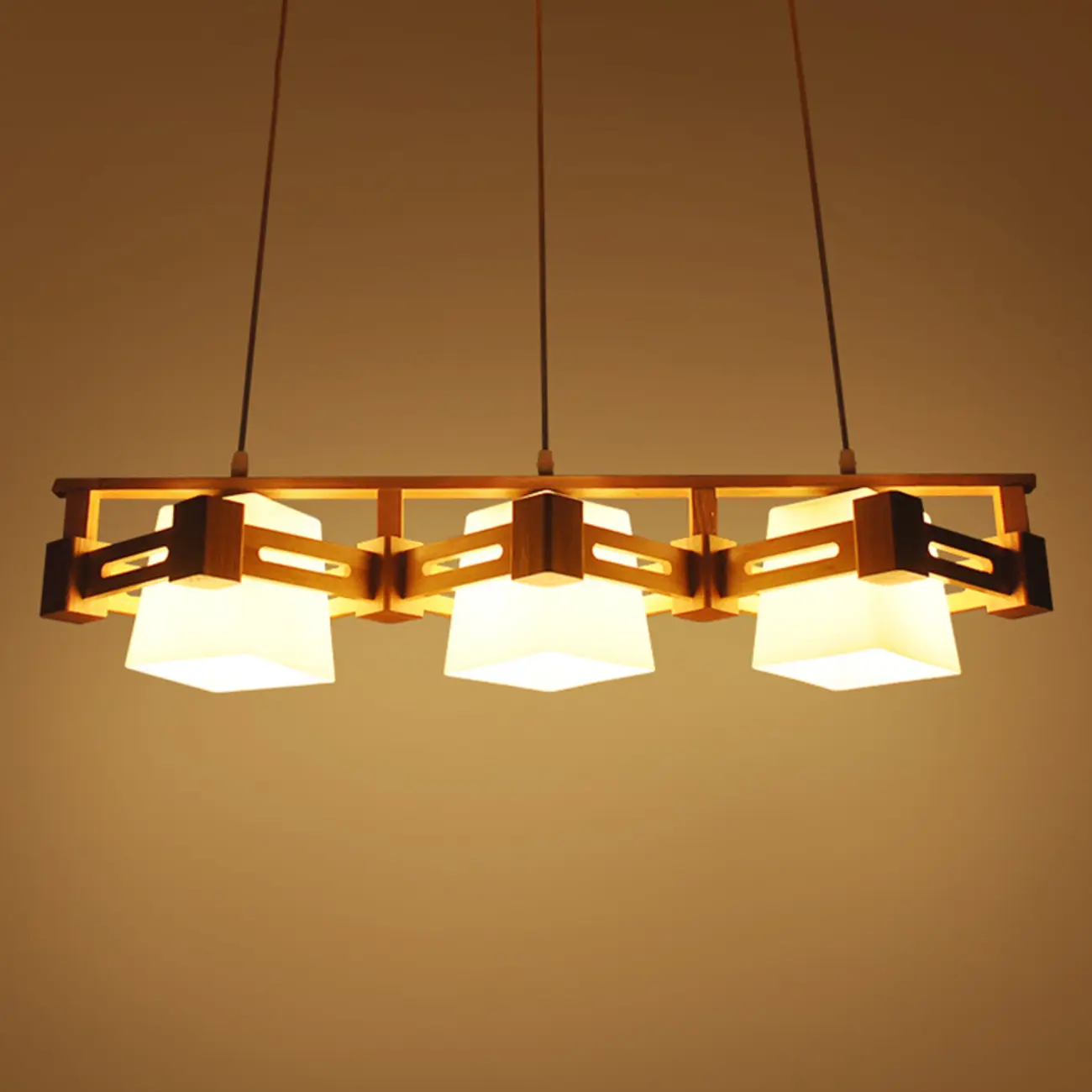 Adjustable Large Wood LED Pendant Light Image - 2 | homeyfad