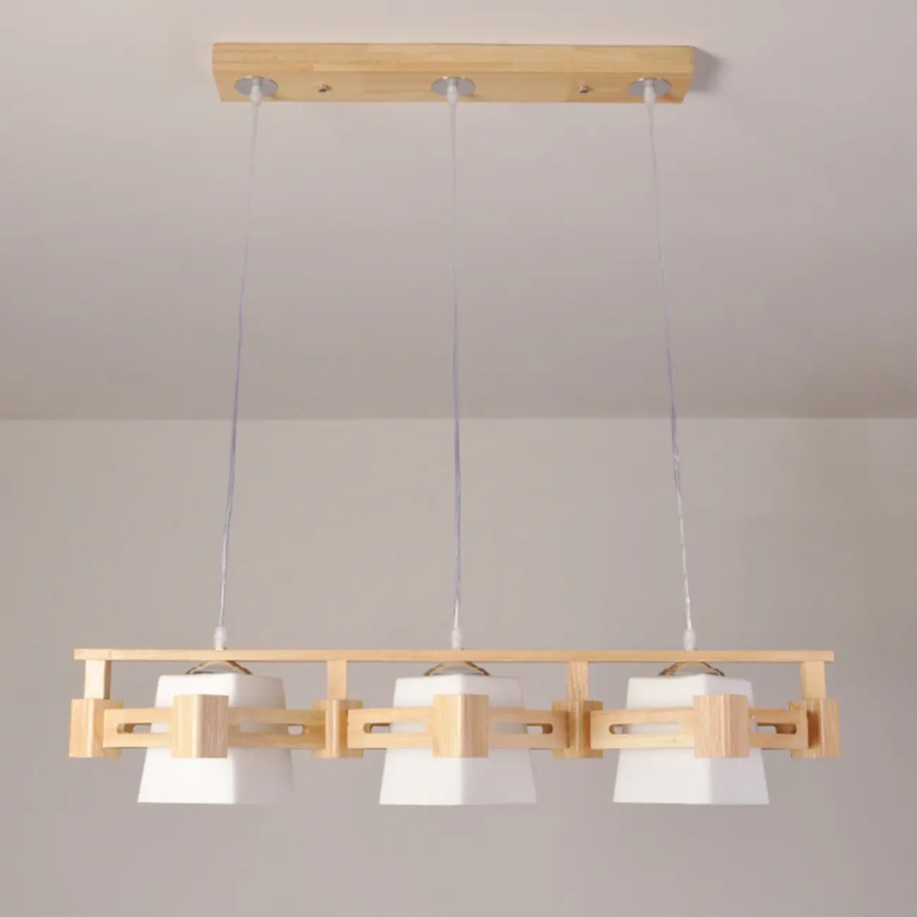 Adjustable Large Wood LED Pendant Light Image - 6 | homeyfad