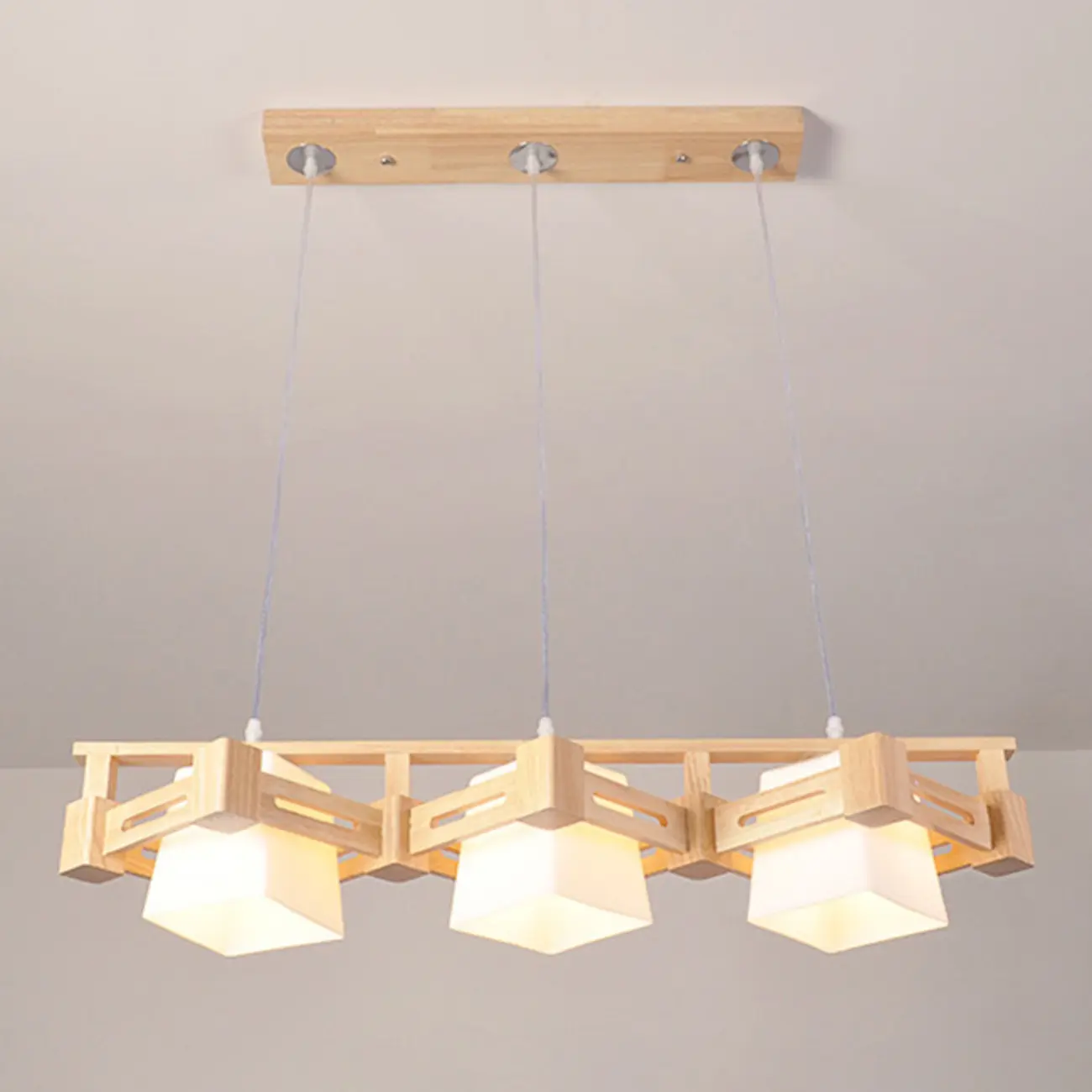 Adjustable Large Wood LED Pendant Light Image - 7 | homeyfad