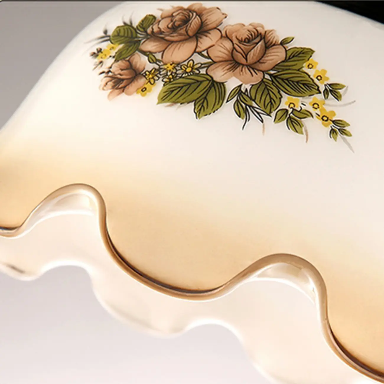 Vintage Rustic Black Metal Standing Floor Lamp with Glass Floral Shade | homeyfad