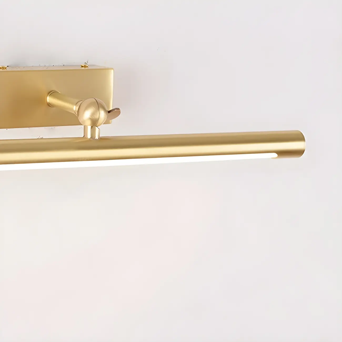 Stylish Gold Metal Tube Vanity Light with Warm LED for Bathroom Image - 4 | homeyfad