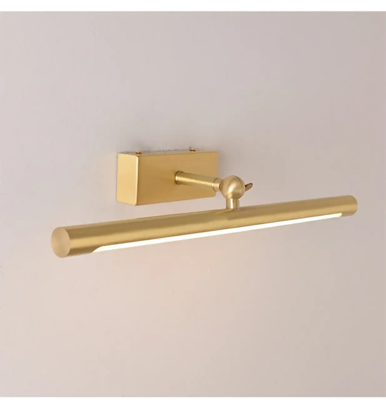 Stylish Gold Metal Tube Vanity Light with Warm LED for Bathroom Image - 6
