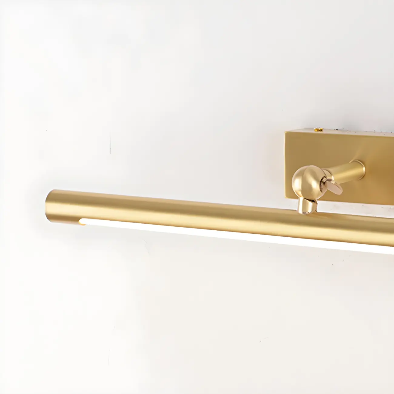 Stylish Gold Metal Tube Vanity Light with Warm LED for Bathroom Image - 9 | homeyfad