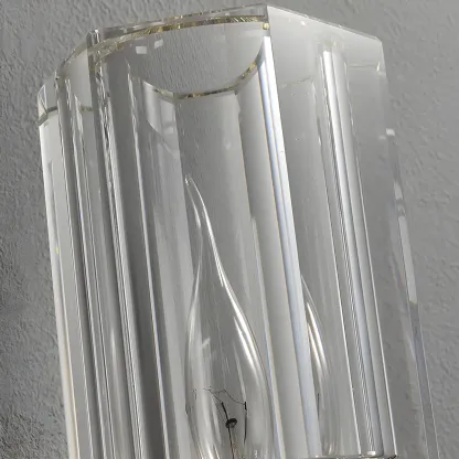 Elegant Metal Vanity Light with Crystal Shade for Bathroom Image - 10