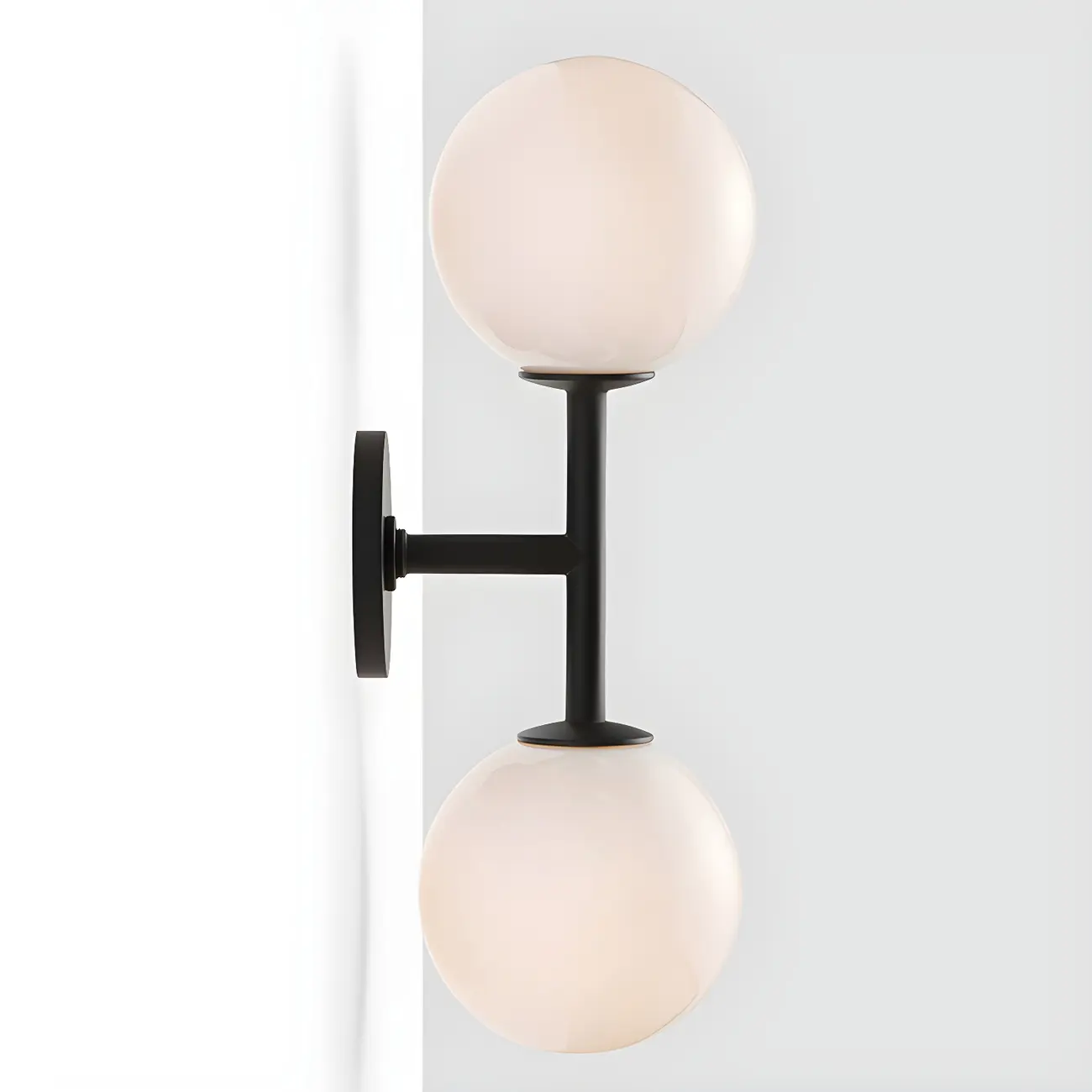 Modern 2-Light Up Down Globe Glass Vanity Light | homeyfad