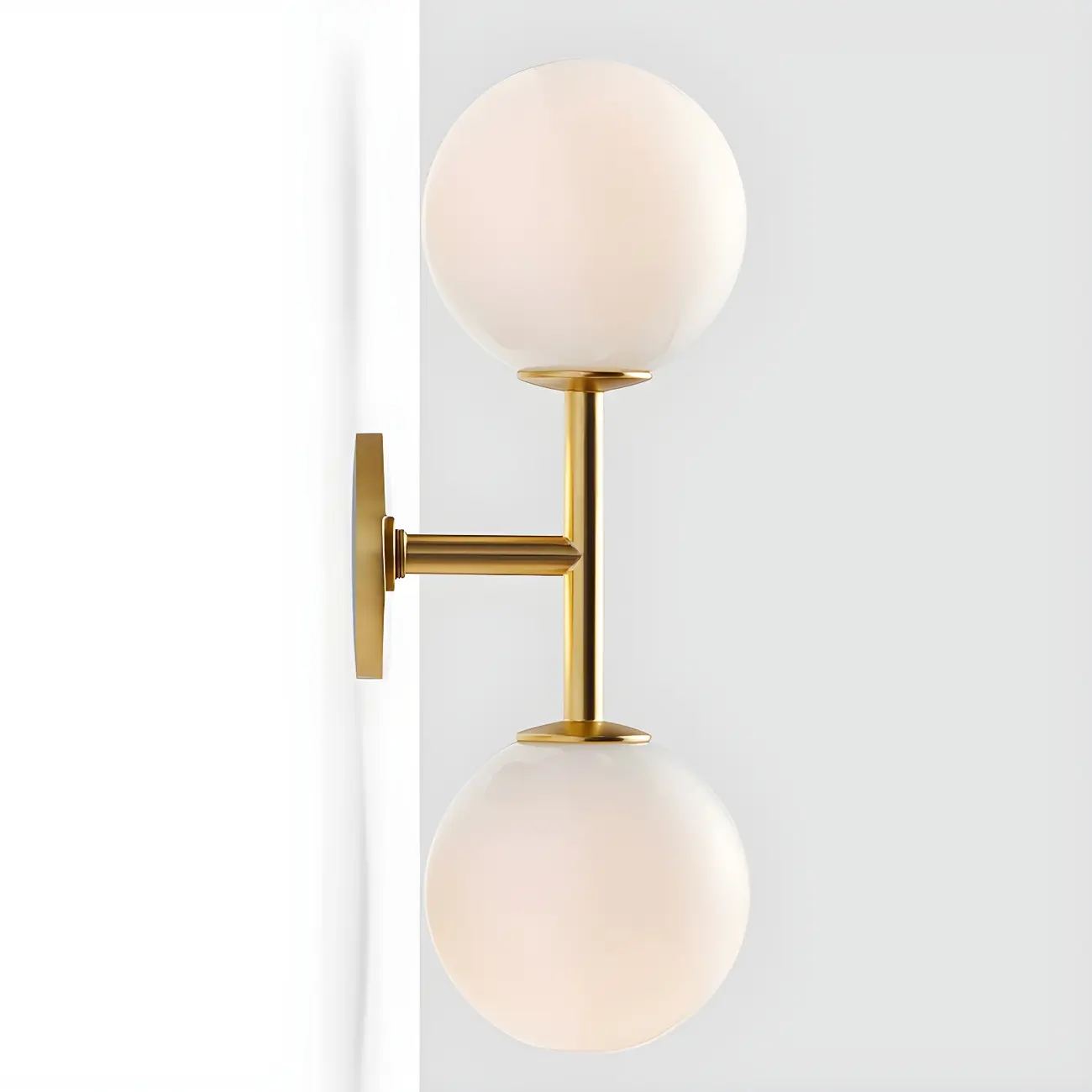 Modern 2-Light Up Down Globe Glass Vanity Light | homeyfad