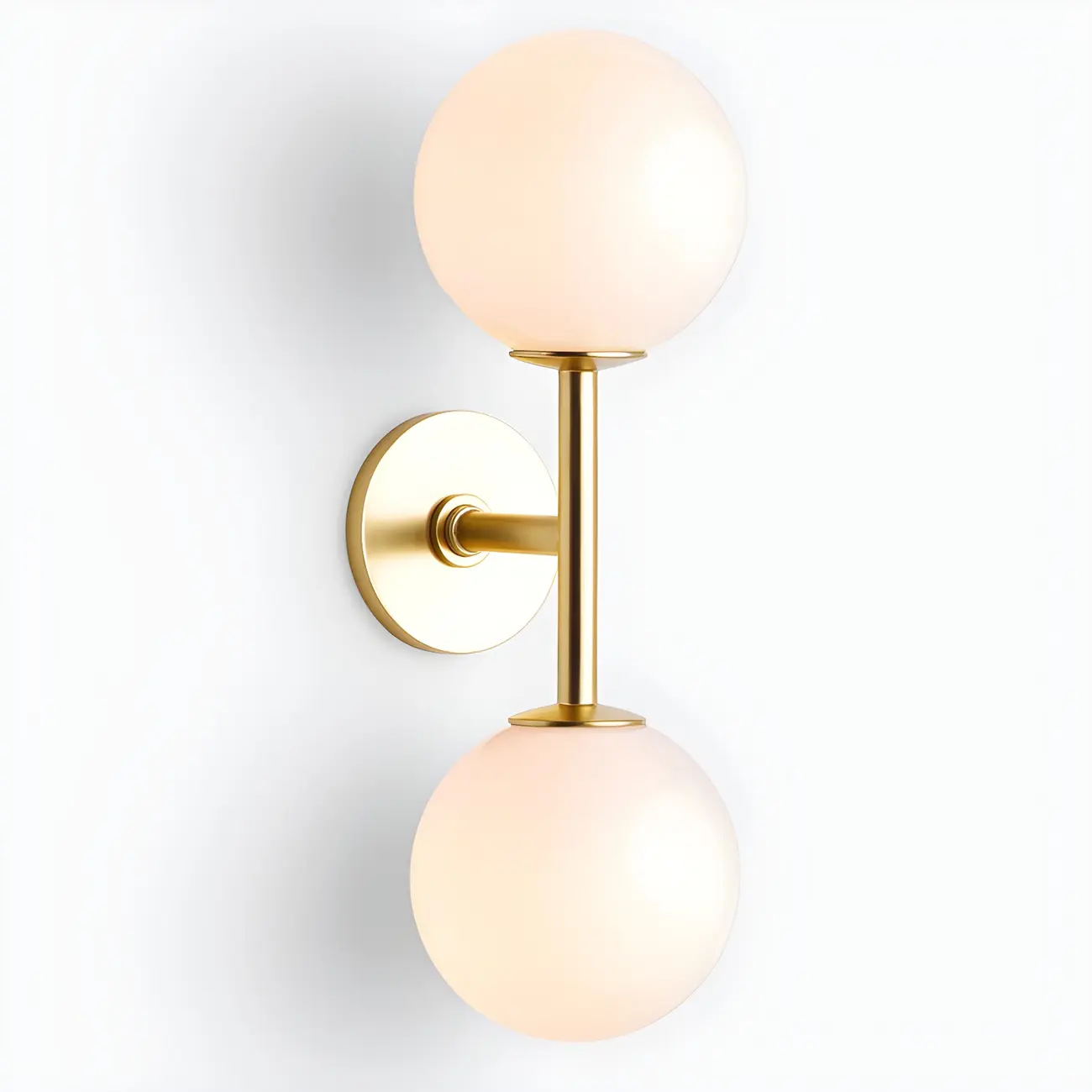 Modern 2-Light Up Down Globe Glass Vanity Light | homeyfad