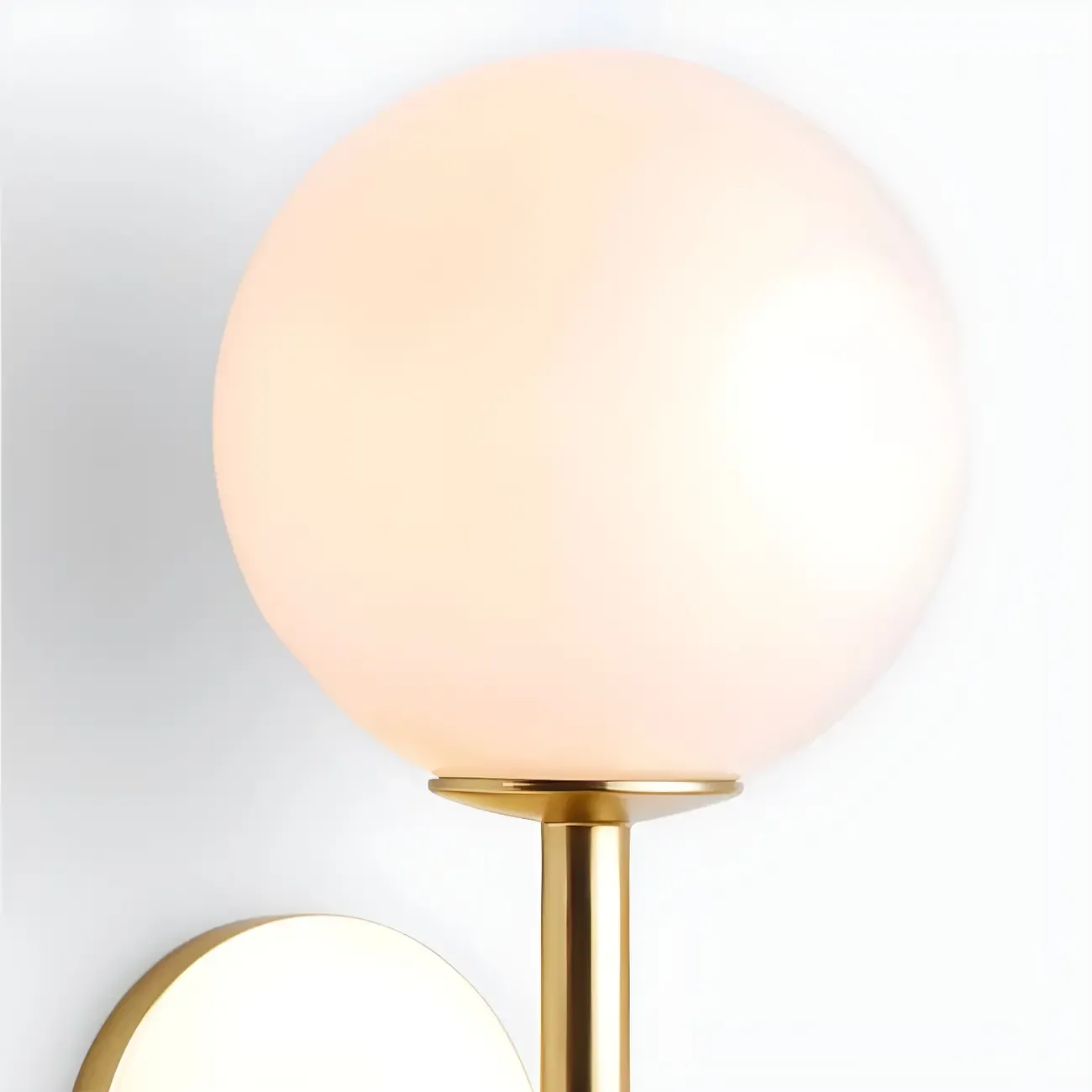 Modern 2-Light Up Down Globe Glass Vanity Light