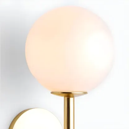 Modern 2-Light Up Down Globe Glass Vanity Light