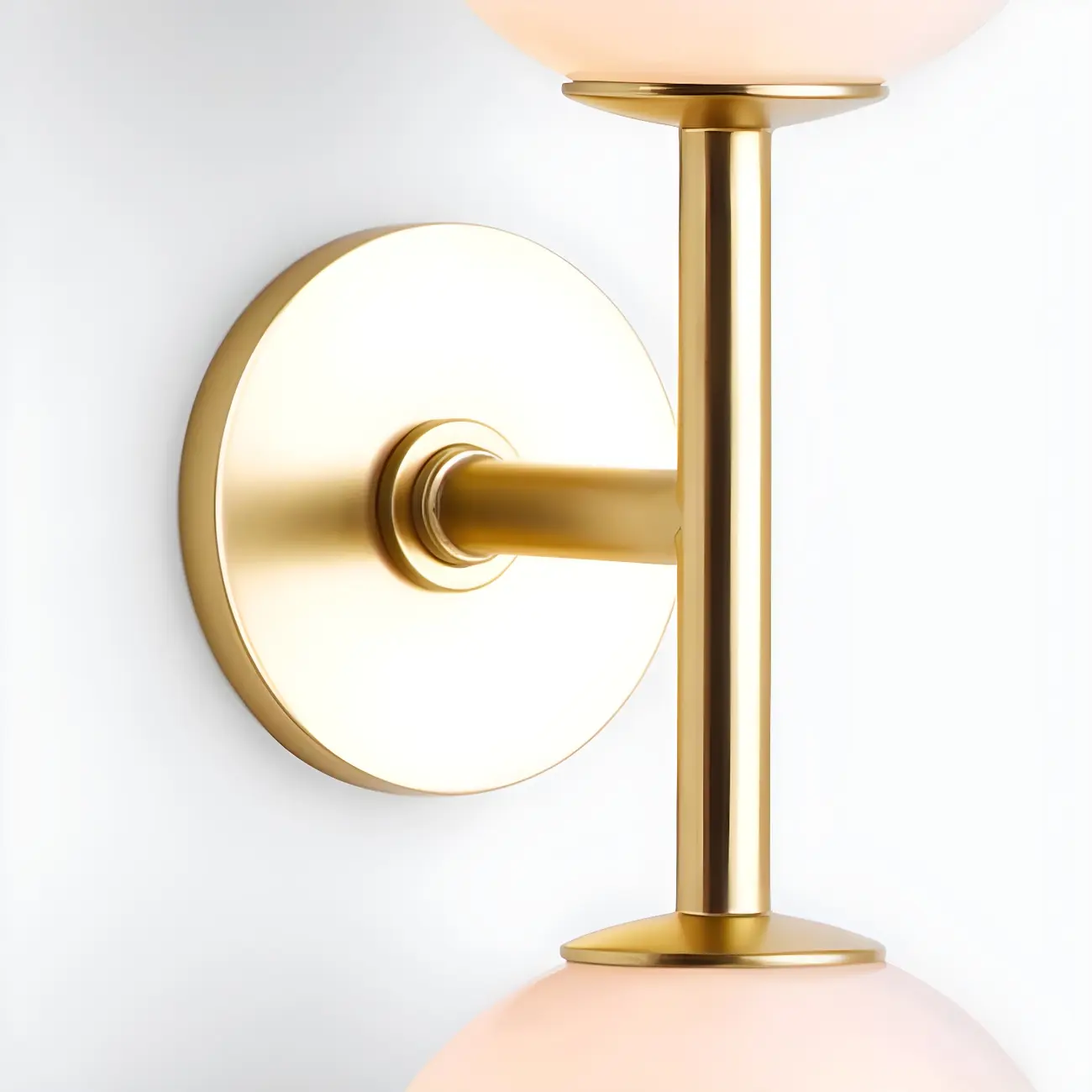 Modern 2-Light Up Down Globe Glass Vanity Light | homeyfad